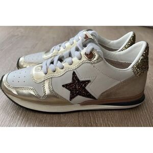 Vintage Havana Sneakers Women Size 8.5 Gold Stars Lace Up